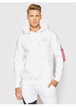 Alpha Industries Bluza Back Print 178318 Biały Regular Fit ze sklepu MODIVO w kategorii Bluzy męskie - zdjęcie 184936780