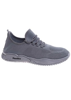 Szare wzuwane męskie buty sportowe /B4-1 18019 T288/ ze sklepu Pantofelek24.pl w kategorii Buty sportowe męskie - zdjęcie 184937653