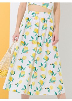 Sinsay - Spódnica midi z motywem cytryny - wielobarwny ze sklepu Sinsay w kategorii Spódnice - zdjęcie 184940782