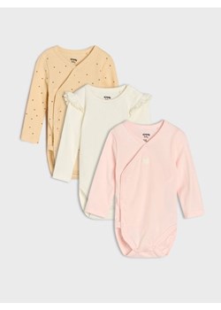 Sinsay - Body 3 pack - kremowy ze sklepu Sinsay w kategorii Body niemowlęce - zdjęcie 184941030