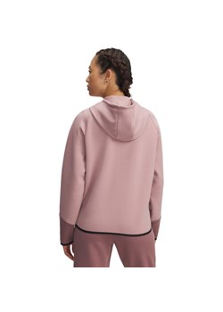 Damska bluza treningowa rozpinana z kapturem Under Armour Unstoppable Fleece FZ - różowa ze sklepu Sportstylestory.com w kategorii Bluzy damskie - zdjęcie 184941243