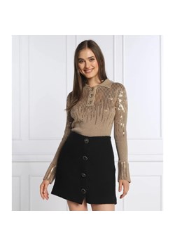 Pinko Sweter SODA | Regular Fit | z dodatkiem wełny - id: PI225W000320744 - marki Pinko - 184945452 Pinko Sweter SODA | Regular Fit | z dodatkiem wełny ze sklepu Gomez Fashion Store w kategorii Swetry damskie - zdjęcie 184945452