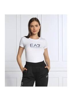 EA7 T-shirt | Slim Fit ze sklepu Gomez Fashion Store w kategorii Bluzki damskie - zdjęcie 184946120