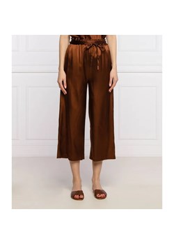 Pinko Satynowe spodnie ANIMA FRAGILE 1 | Palazzo | z dodatkiem jedwabiu ze sklepu Gomez Fashion Store w kategorii Spodnie damskie - zdjęcie 184946970