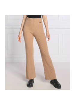 TWINSET Wełniane spodnie dzianinowe | Relaxed fit | z dodatkiem kaszmiru ze sklepu Gomez Fashion Store w kategorii Spodnie damskie - zdjęcie 184947593