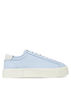 Sneakersy Tommy Jeans Tjw Flatform Canvas Sneaker EN0EN02792 Niebieski ze sklepu eobuwie.pl w kategorii Buty sportowe damskie - zdjęcie 184948654