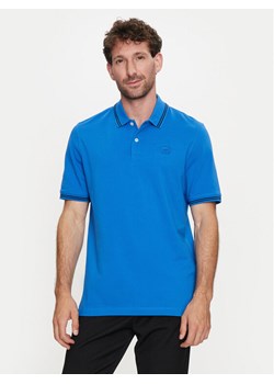 Bugatti Polo 8150 55001A Niebieski Slim Fit ze sklepu MODIVO w kategorii T-shirty męskie - zdjęcie 184949840