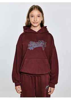 Bluza dziewczęca z kapturem z nadrukiem bordowa Rubilia 604 ze sklepu Big Star w kategorii Bluzy dziewczęce - zdjęcie 184952623