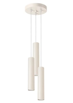Beżowa nowoczesna lampa wisząca z trzema tubami C7-H39 ze sklepu Edinos.pl w kategorii Lampy wiszące - zdjęcie 184952772