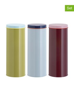 Remember Pojemniki (3 szt.) w kolorze brązowo-zielono-bordowym - wys. 27,4 x Ø 10 cm ze sklepu Limango Polska w kategorii Pojemniki kuchenne - zdjęcie 184955413