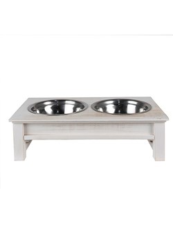 Clayre &amp; Eef Miski w kolorze srebrno-białym dla zwierząt - 40 x 12 x 12 cm ze sklepu Limango Polska w kategorii Dla zwierząt - zdjęcie 184955572