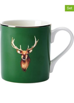 Mikasa Kubki (2 szt.) &quot;Stag&quot; w kolorze zielono-jasnobrązowym - 280 ml ze sklepu Limango Polska w kategorii Naczynia - zdjęcie 184955682