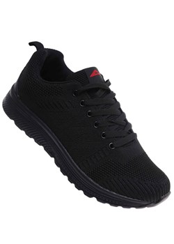Sznurowane czarne męskie buty sportowe /F5-1 18040 T384/ ze sklepu Pantofelek24.pl w kategorii Buty sportowe męskie - zdjęcie 184957011