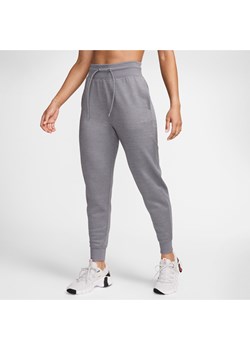 Damskie joggery 7/8 z wysokim stanem Nike Therma-FIT One - Szary ze sklepu Nike poland w kategorii Spodnie damskie - zdjęcie 184957171
