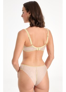 Biustonosz push-up z haftowanymi kwiatami Karmela B214, Kolor złoty, Rozmiar 70F, Ewa Bien ze sklepu Intymna w kategorii Biustonosze - zdjęcie 184958630