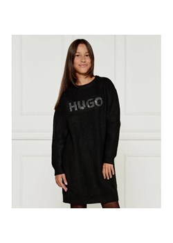 HUGO KIDS Sukienka | z dodatkiem wełny ze sklepu Gomez Fashion Store w kategorii Sukienki dziewczęce - zdjęcie 184960150