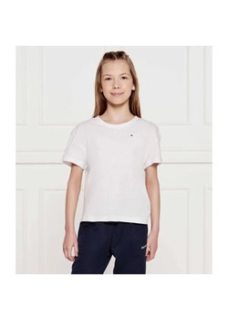 Tommy Hilfiger T-shirt | Regular Fit | z dodatkiem lnu ze sklepu Gomez Fashion Store w kategorii Bluzki dziewczęce - zdjęcie 184960340