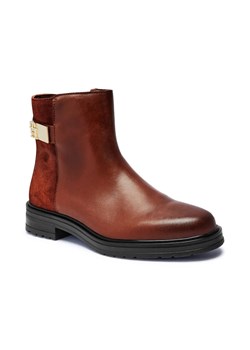 Tommy Hilfiger Skórzane botki Th Logo Leather Mix Chelsea ze sklepu Gomez Fashion Store w kategorii Botki - zdjęcie 184961234
