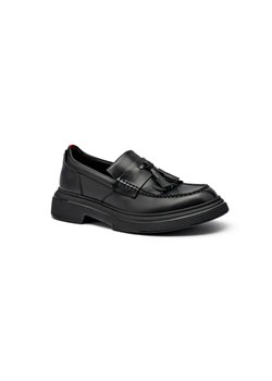 HUGO Mokasyny Rikky_Mocc | z dodatkiem skóry ze sklepu Gomez Fashion Store w kategorii Mokasyny męskie - zdjęcie 184961821