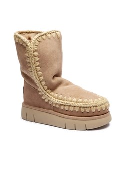 MOU Skórzane śniegowce Eskimo 24 Bounce Maxi Stitching | z dodatkiem wełny ze sklepu Gomez Fashion Store w kategorii Śniegowce damskie - zdjęcie 184962864