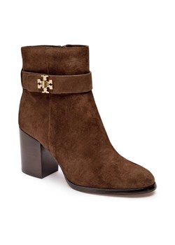 TORY BURCH Skórzane botki na słupku t-lock ze sklepu Gomez Fashion Store w kategorii Botki - zdjęcie 184962894