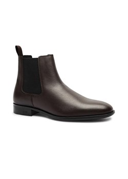 BOSS BLACK Skórzane sztyblety Colby_Cheb_gr ze sklepu Gomez Fashion Store w kategorii Buty zimowe męskie - zdjęcie 184962954