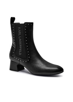 Karl Lagerfeld Skórzane sztyblety na słupku BONNIE ze sklepu Gomez Fashion Store w kategorii Botki - zdjęcie 184963411