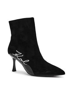 Karl Lagerfeld Skórzane botki na szpilce SIENNA - id: KL245W000005501 - marki Karl Lagerfeld - 184963512 Karl Lagerfeld Skórzane botki na szpilce SIENNA ze sklepu Gomez Fashion Store w kategorii Botki - zdjęcie 184963512