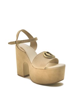 Guess Skórzane sandały na słupku CLODY ze sklepu Gomez Fashion Store w kategorii Sandały damskie - zdjęcie 184963622
