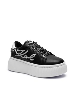 Karl Lagerfeld Skórzane sneakersy KREEPER LO Whipstitch Lo Lace ze sklepu Gomez Fashion Store w kategorii Buty sportowe damskie - zdjęcie 184963704