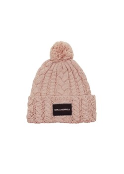 Karl Lagerfeld Wełniana czapka k/essential cable knit ze sklepu Gomez Fashion Store w kategorii Czapki zimowe damskie - zdjęcie 184965154