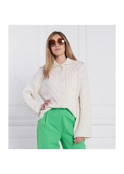 Samsøe Samsøe Wełniany kardigan | Relaxed fit ze sklepu Gomez Fashion Store w kategorii Swetry damskie - zdjęcie 184971331