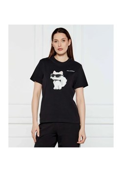 Karl Lagerfeld T-shirt IKON AQUARELLE | Regular Fit ze sklepu Gomez Fashion Store w kategorii Bluzki damskie - zdjęcie 184971933
