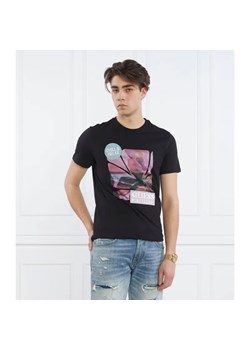 GUESS T-shirt SUNSET FLOWER | Slim Fit ze sklepu Gomez Fashion Store w kategorii T-shirty męskie - zdjęcie 184972062