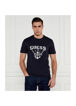 GUESS T-shirt Marine | Slim Fit ze sklepu Gomez Fashion Store w kategorii T-shirty męskie - zdjęcie 184974320
