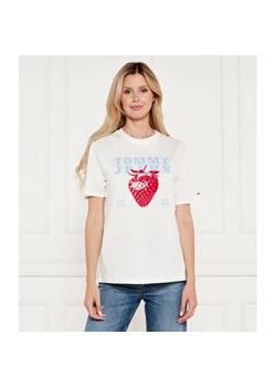 Tommy Jeans T-shirt STRAWBERRY | Relaxed fit ze sklepu Gomez Fashion Store w kategorii Bluzki damskie - zdjęcie 184974423
