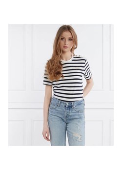 Tommy Hilfiger T-shirt GOLD BUTTON C-NK SS | Regular Fit ze sklepu Gomez Fashion Store w kategorii Bluzki damskie - zdjęcie 184976001