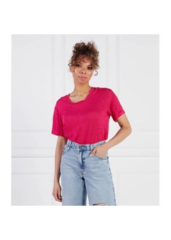 Samsøe Samsøe Lniany t-shirt ze sklepu Gomez Fashion Store w kategorii Bluzki damskie - zdjęcie 184976283
