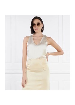 Patrizia Pepe Satynowy top | Regular Fit ze sklepu Gomez Fashion Store w kategorii Bluzki damskie - zdjęcie 184978161