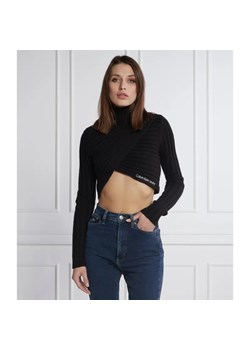 Calvin Klein Jeans Golf WRAP | Slim Fit | z dodatkiem wełny ze sklepu Gomez Fashion Store w kategorii Swetry damskie - zdjęcie 184980350