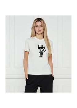 Karl Lagerfeld T-shirt IKON SKETCH | Regular Fit ze sklepu Gomez Fashion Store w kategorii Bluzki damskie - zdjęcie 184980391