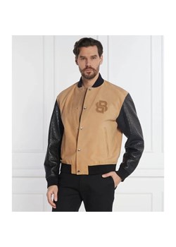 BOSS BLACK Skórzana kurtka bomber Moniro | Regular Fit ze sklepu Gomez Fashion Store w kategorii Kurtki męskie - zdjęcie 184980810