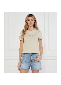 Calvin Klein Jeans T-shirt BABY | Slim Fit ze sklepu Gomez Fashion Store w kategorii Bluzki damskie - zdjęcie 184980843