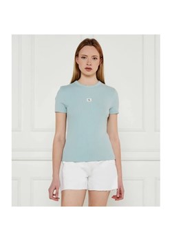Calvin Klein Jeans T-shirt | Slim Fit ze sklepu Gomez Fashion Store w kategorii Bluzki damskie - zdjęcie 184981011