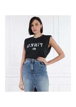 Pinko T-shirt CACAO CANOTTA | Regular Fit ze sklepu Gomez Fashion Store w kategorii Bluzki damskie - zdjęcie 184982510