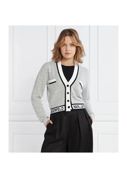 Karl Lagerfeld Kardigan boucle | Regular Fit ze sklepu Gomez Fashion Store w kategorii Swetry damskie - zdjęcie 184982541