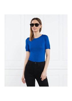 Calvin Klein T-shirt MODAL SILK CREW NECK TOP SS | Slim Fit ze sklepu Gomez Fashion Store w kategorii Bluzki damskie - zdjęcie 184982732