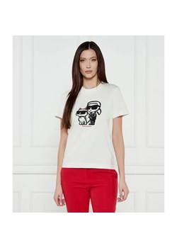 Karl Lagerfeld T-shirt IKON SKETCH DUO | Regular Fit ze sklepu Gomez Fashion Store w kategorii Bluzki damskie - zdjęcie 184983444