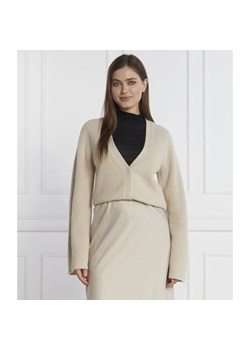 Calvin Klein Wełniany kardigan | Regular Fit ze sklepu Gomez Fashion Store w kategorii Swetry damskie - zdjęcie 184983664