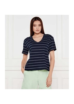 Tommy Hilfiger T-shirt | Loose fit | z dodatkiem lnu ze sklepu Gomez Fashion Store w kategorii Bluzki damskie - zdjęcie 184985734